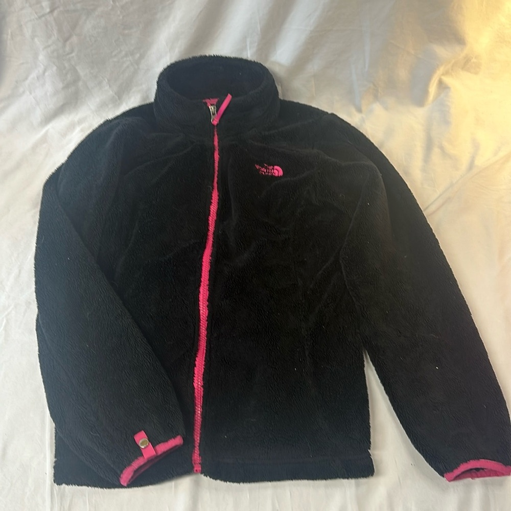 ⭐️ The North Face - Full zip medium thickness Fleece/plush jacket.Size L (14/16)